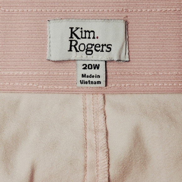 Kim Rogers Womens Pink Cotton Stretch Pull-on Bermuda Shorts 20W - Picture 6 of 7